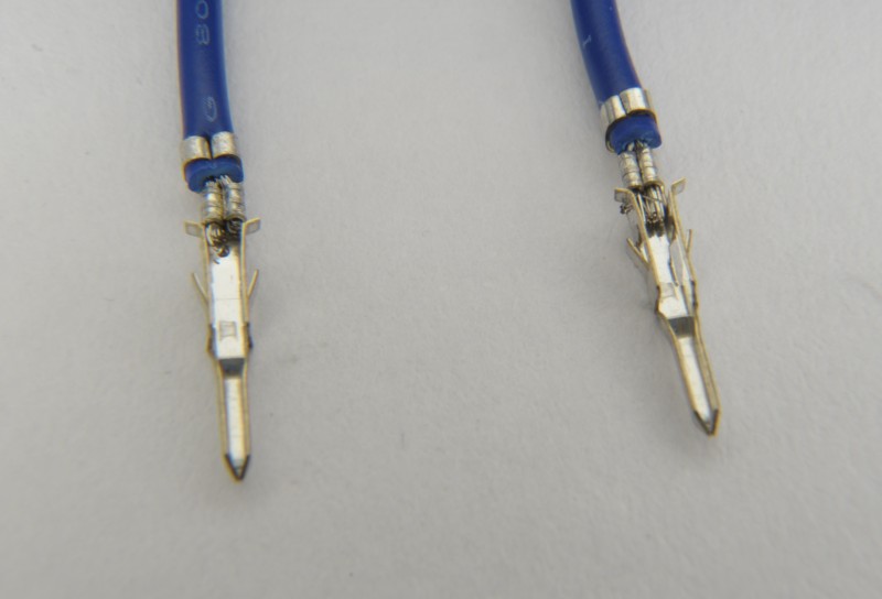 Crimped Mini-Fit JR terminals